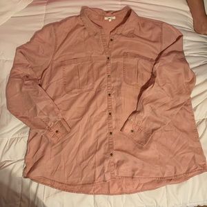 Pink long sleeve button up